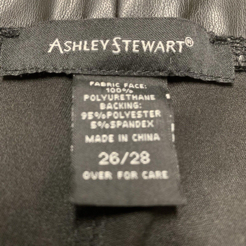 Ashley Stewart  Women’s Pants Size 26/28 Black Faux Leather