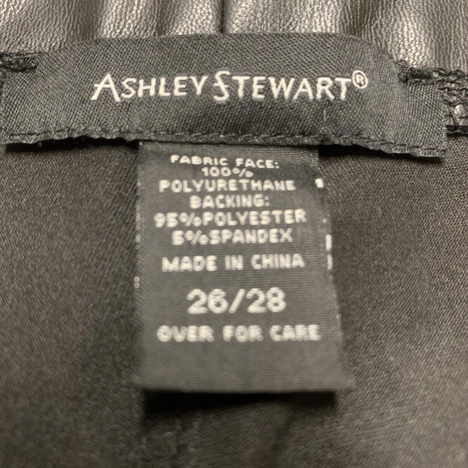 Ashley Stewart  Women’s Pants Size 26/28 Black Faux Leather