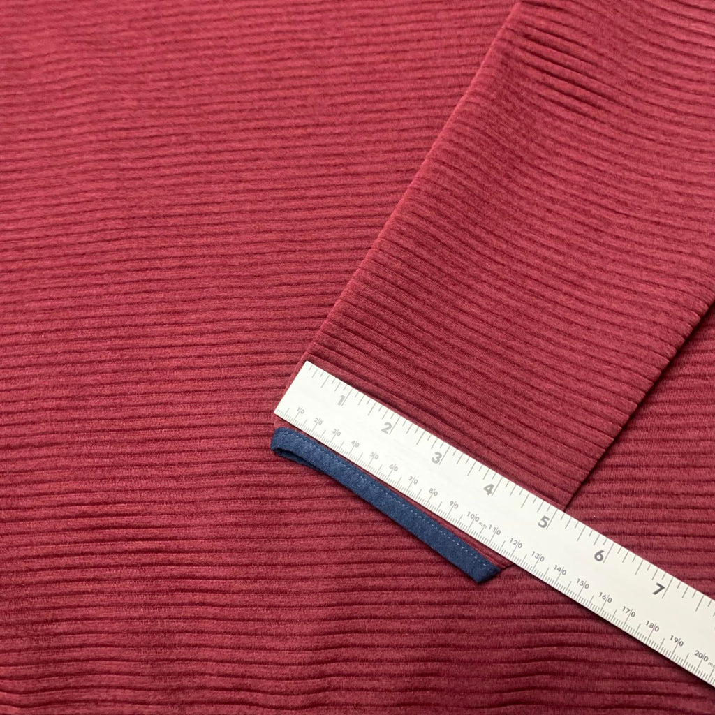 J.Crew Men's Size Large Authentic Fleece Burgundy  Pullover Jacket