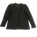 Flatseven Women's Size M Charcoal Gray Button Up Cardigan Sweater Minimalist