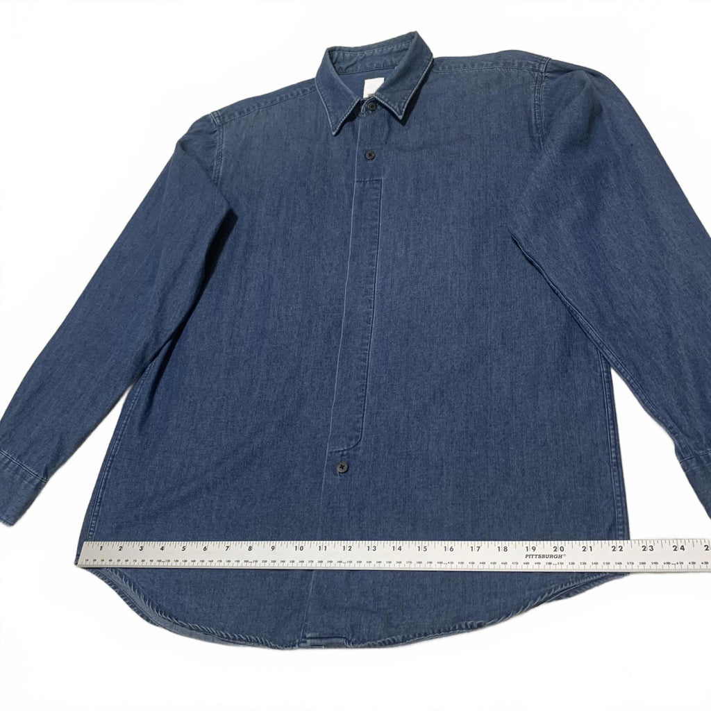 VTG 90s Bill Robinson Men's Size M Classic Denim shirt Shirt  Made in Hong Kong,
