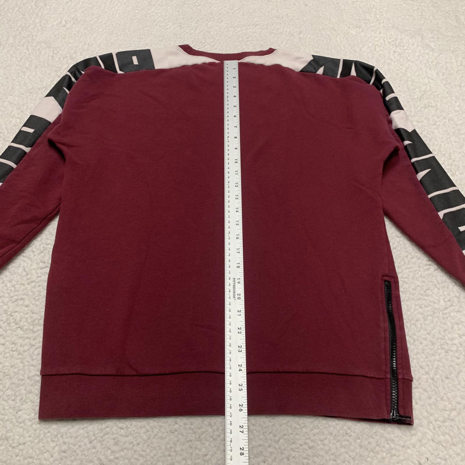 PINK Womens Size Medium Burgundy Pullover Logo Sweatshirt