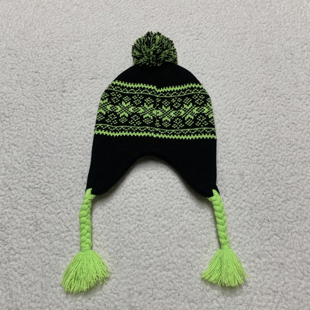 Weatherproof Youth One Size (8/20) Beanie Pom Pom Hat Braided Ear Flaps