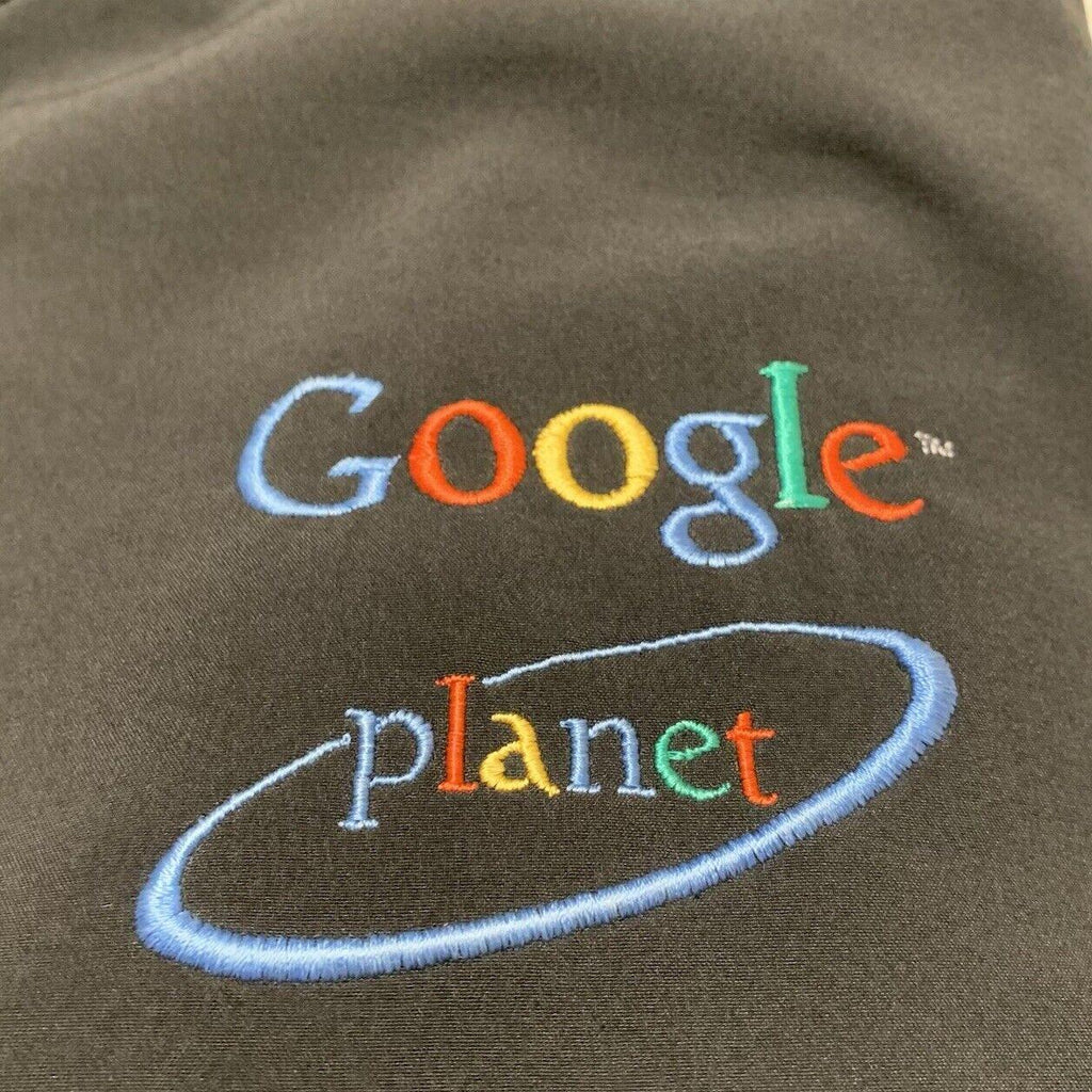 Port Authority Jacket Unisex Size M Google Planet Embroidered Black Zip Pockets
