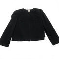 90s Clifford & Wills Women’s Size 16 Black Zip Jacket Blazer VTG