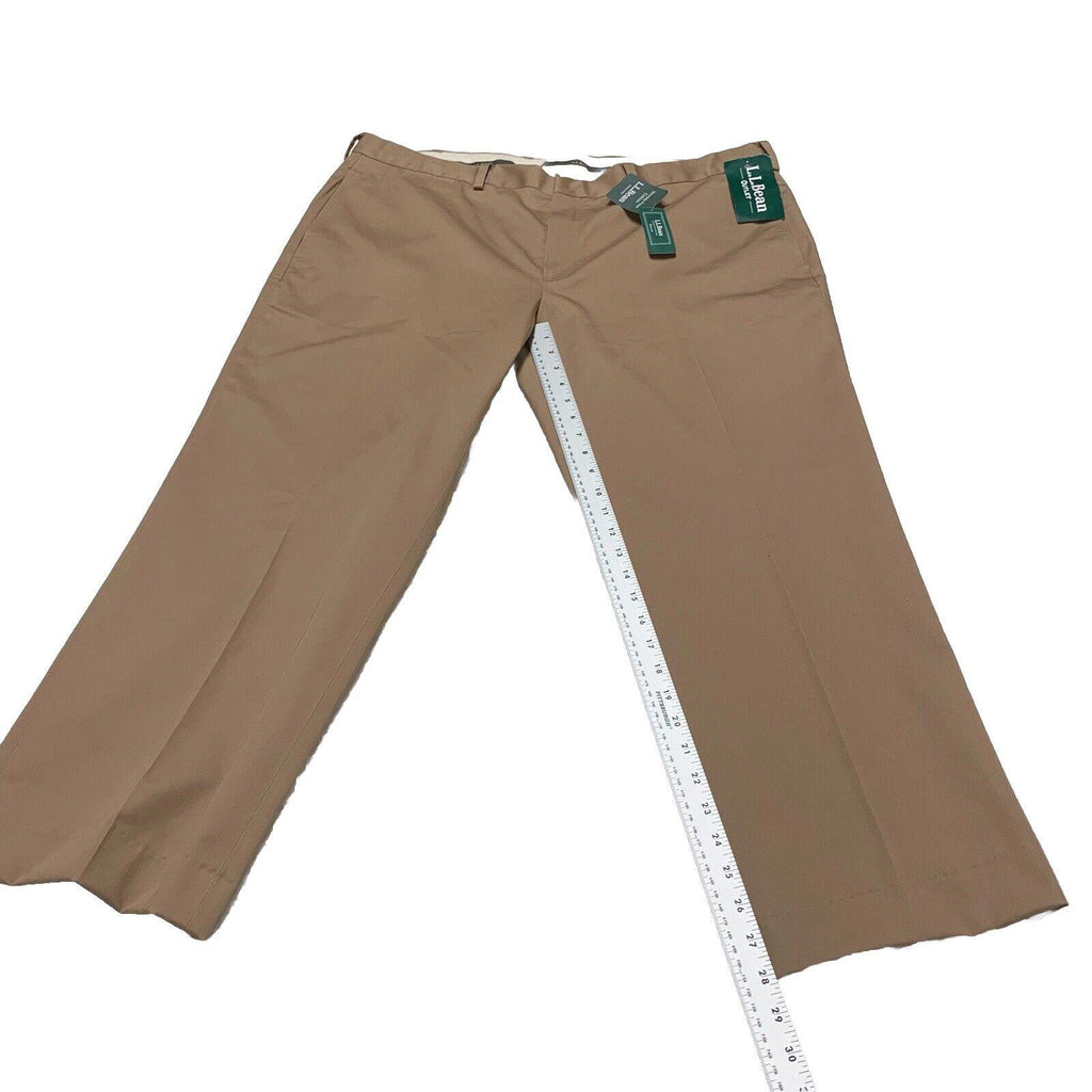 L.L. Bean Dress Slacks Chino Men's Sz 42 Wide Dark Khaki