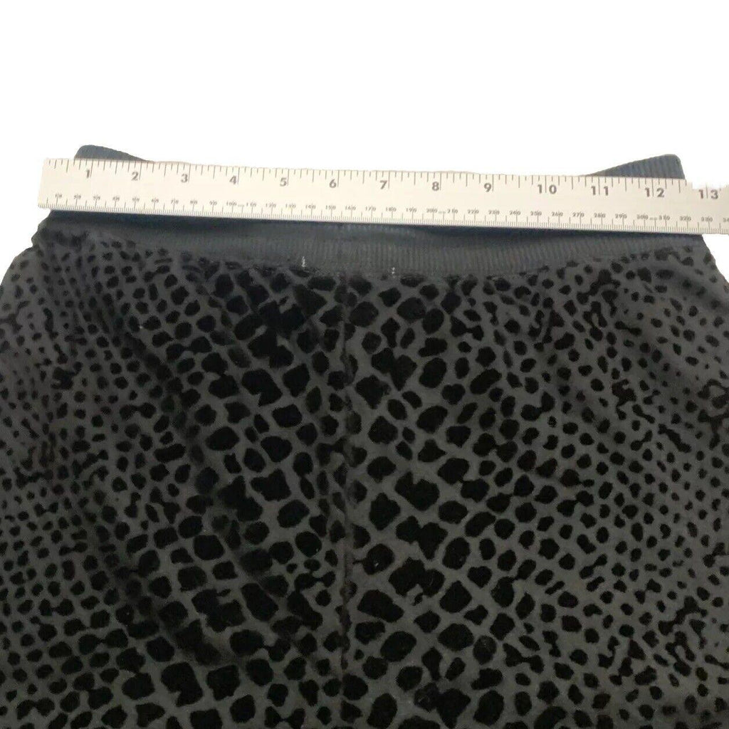 Dex Clothing Women X Small Black Leggings Jogger Pants Snake Animal Velour Print