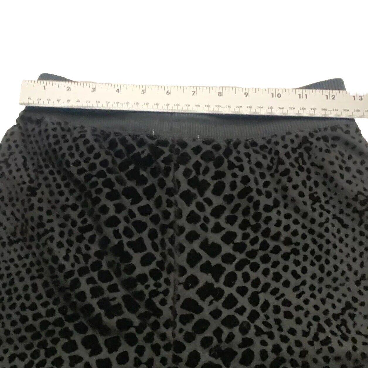 Dex Clothing Women X Small Black Leggings Jogger Pants Snake Animal Velour Print