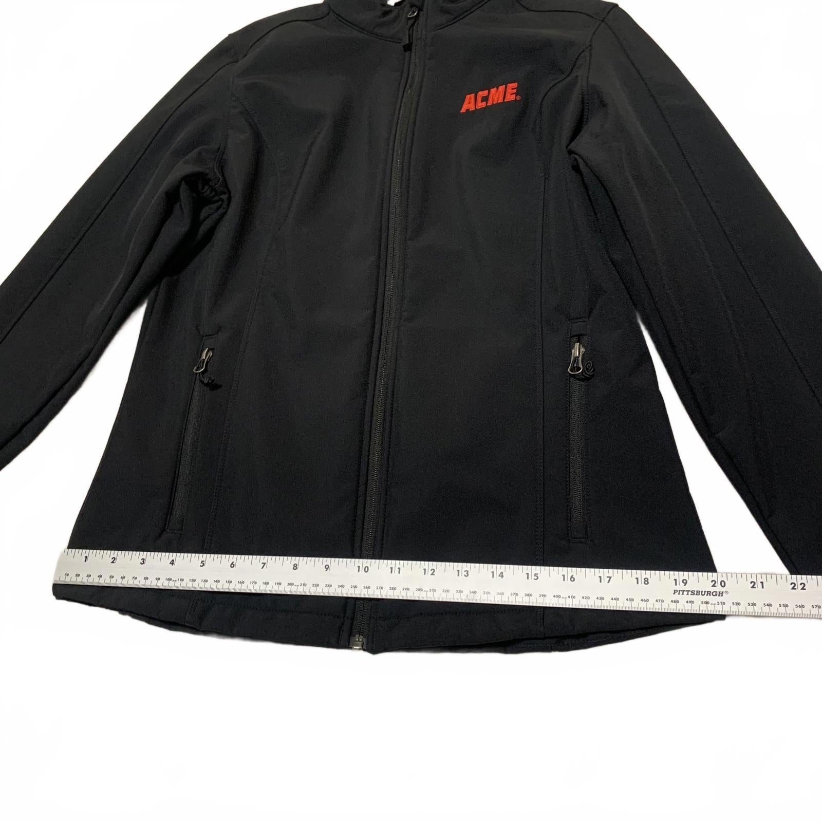 Port Authority Women's L Black Softshell Fleece Jacket  ACME Zip Up Outerwear