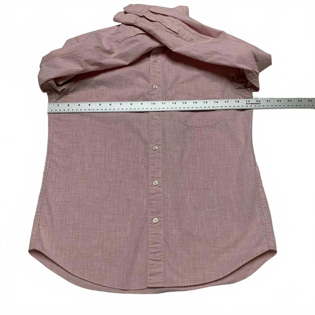 J Crew Long Men’s Small Short Pink Button-Up Shirt Slim Fit