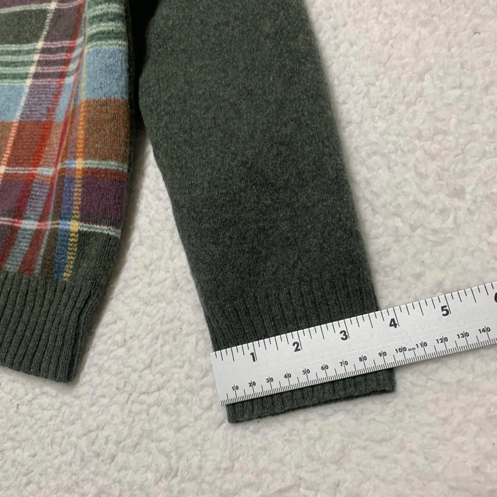 Grant Thomas Men's Size Large Plaid Wool Sweater