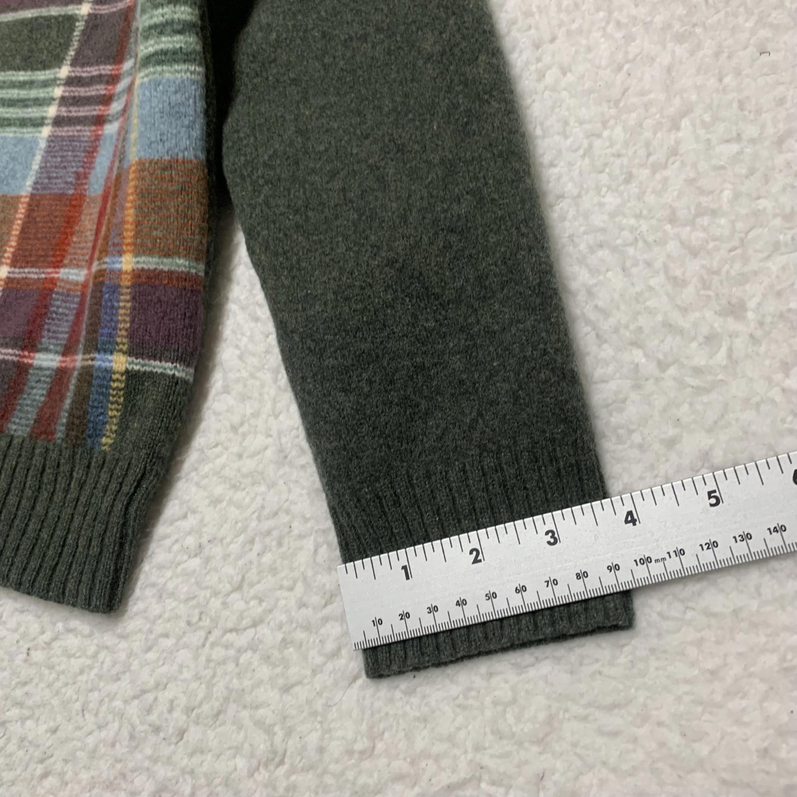 Grant Thomas Men's Size Large Plaid Wool Sweater