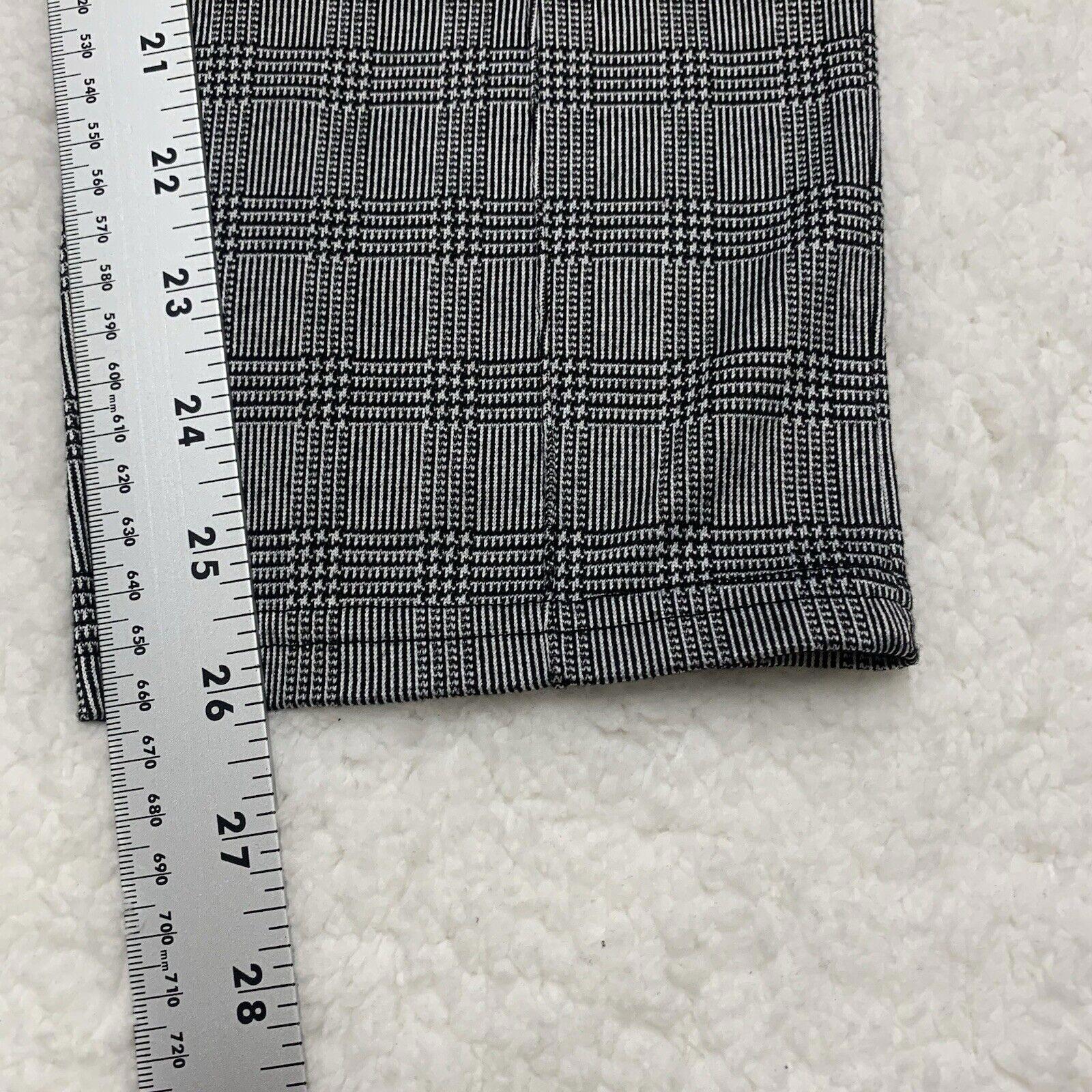 Maze Collection Pants Women's 3X Black Plaid Stretch Sewn