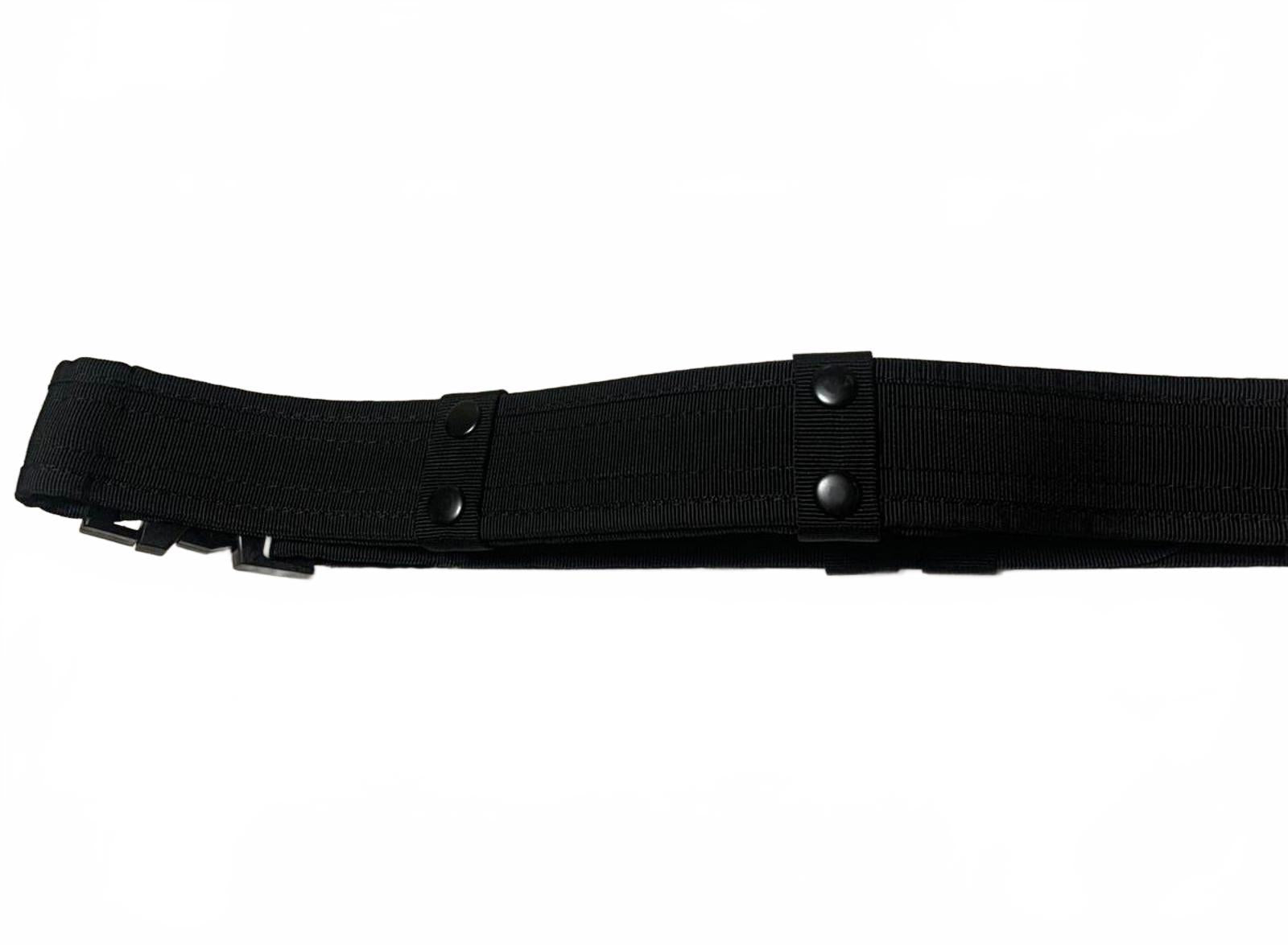 Rugged Nylon Adjustable Black Belt Strap Buckle Utility Multi-Snap Design