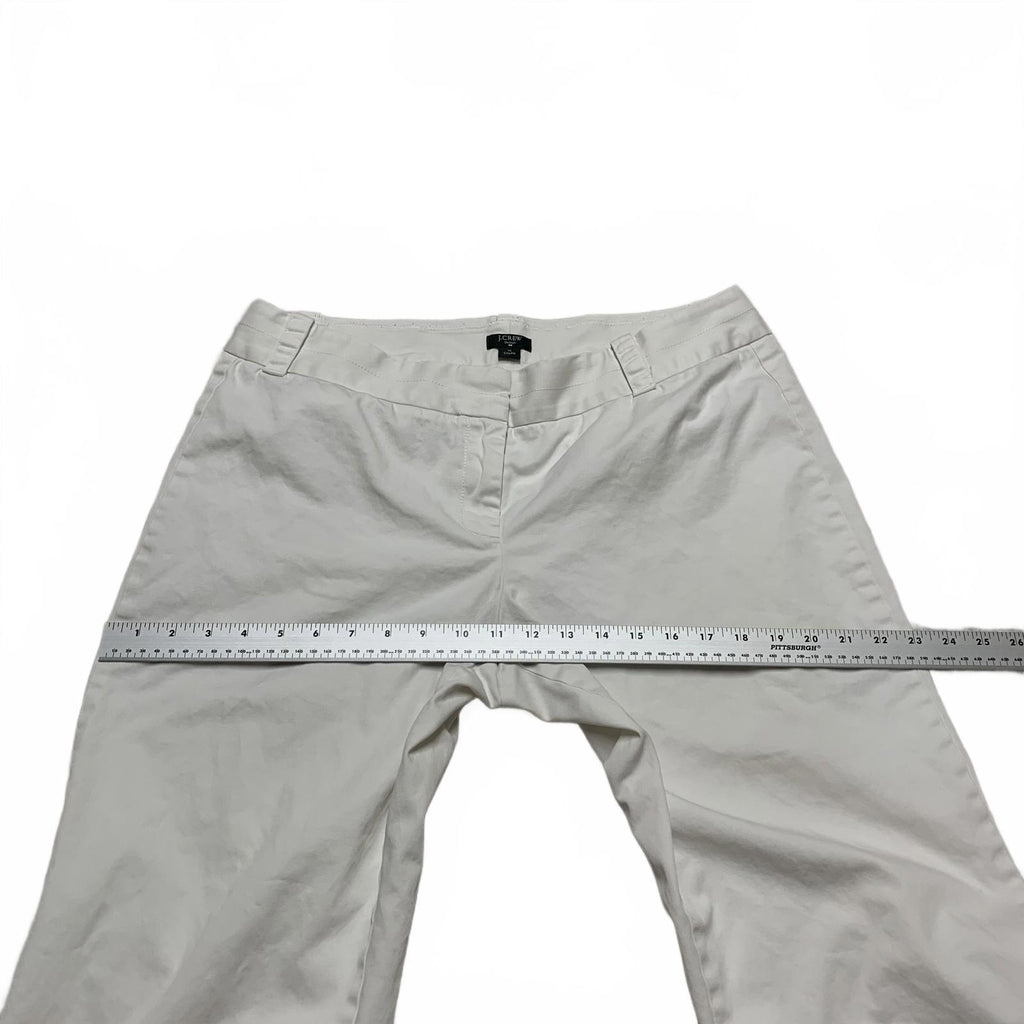 J. Crew Women’s Size 14 White Wide-Leg Cropped Pants City Fit
