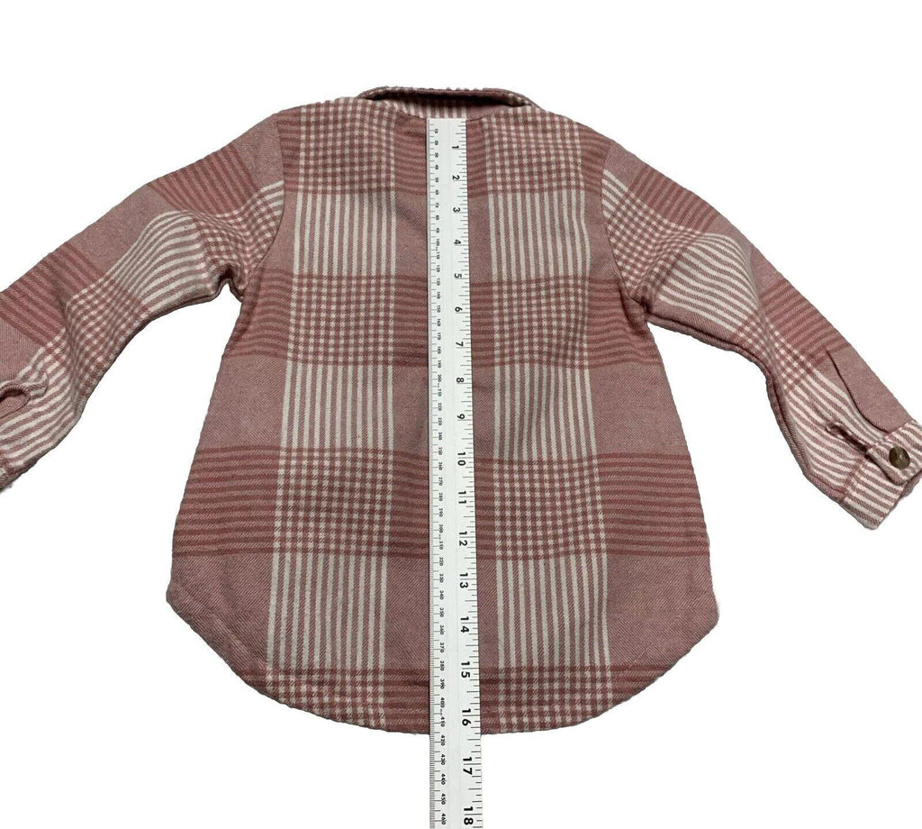Little Lass Toddler Girl 3T Rose Pink Flannel Shirt Shacket