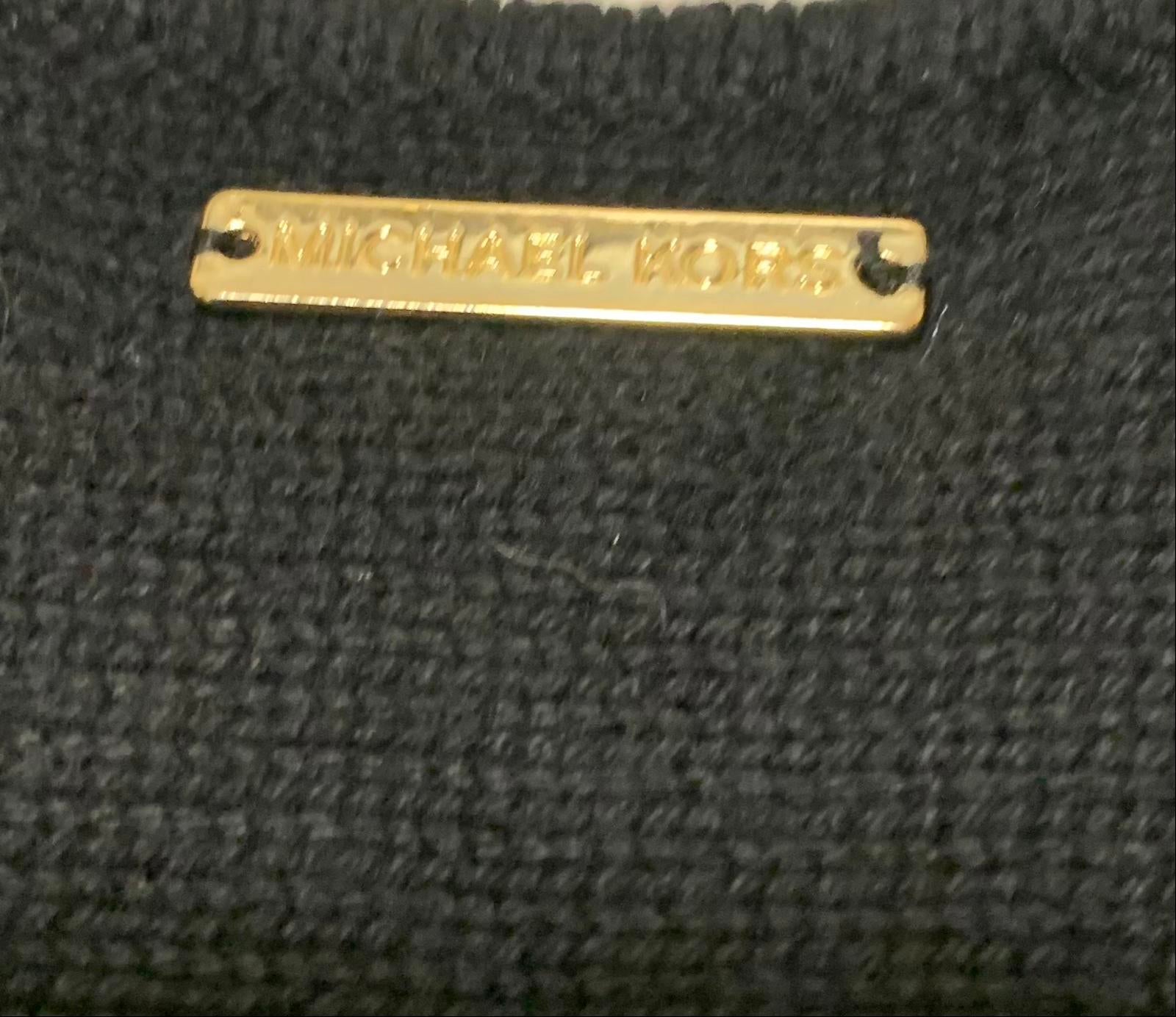 Michael Kors Women's Black Plus Size 1X  Knit Top Tunic Sweater High Low Hem