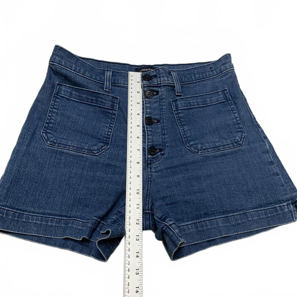J. Crew Womens Size 29 High-Waisted Denim Shorts Button Fly