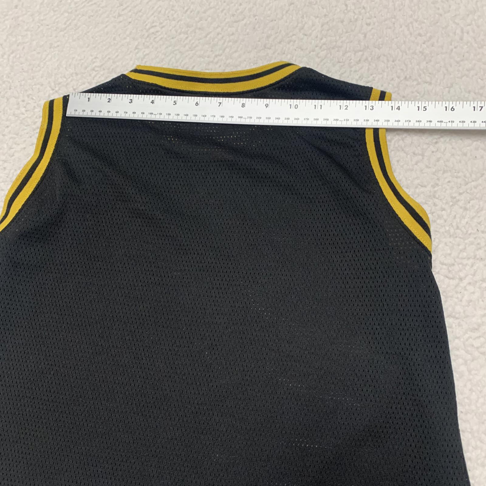 Harry Potter Kids Unisex Size L Black Yellow Hogwarts Crest Mesh Crop Top