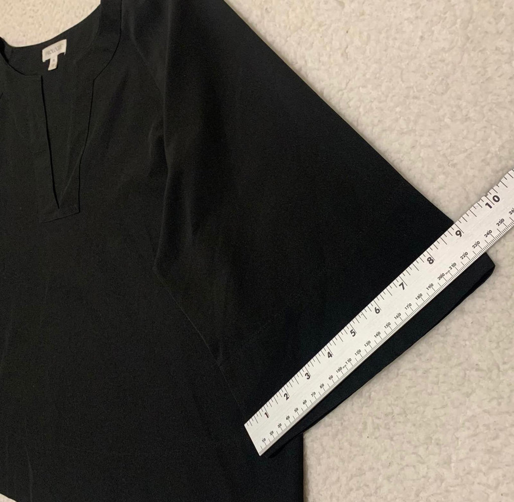 Prologue Women's Size X Large Black V-Neck Crop Top Minimalist Oversized