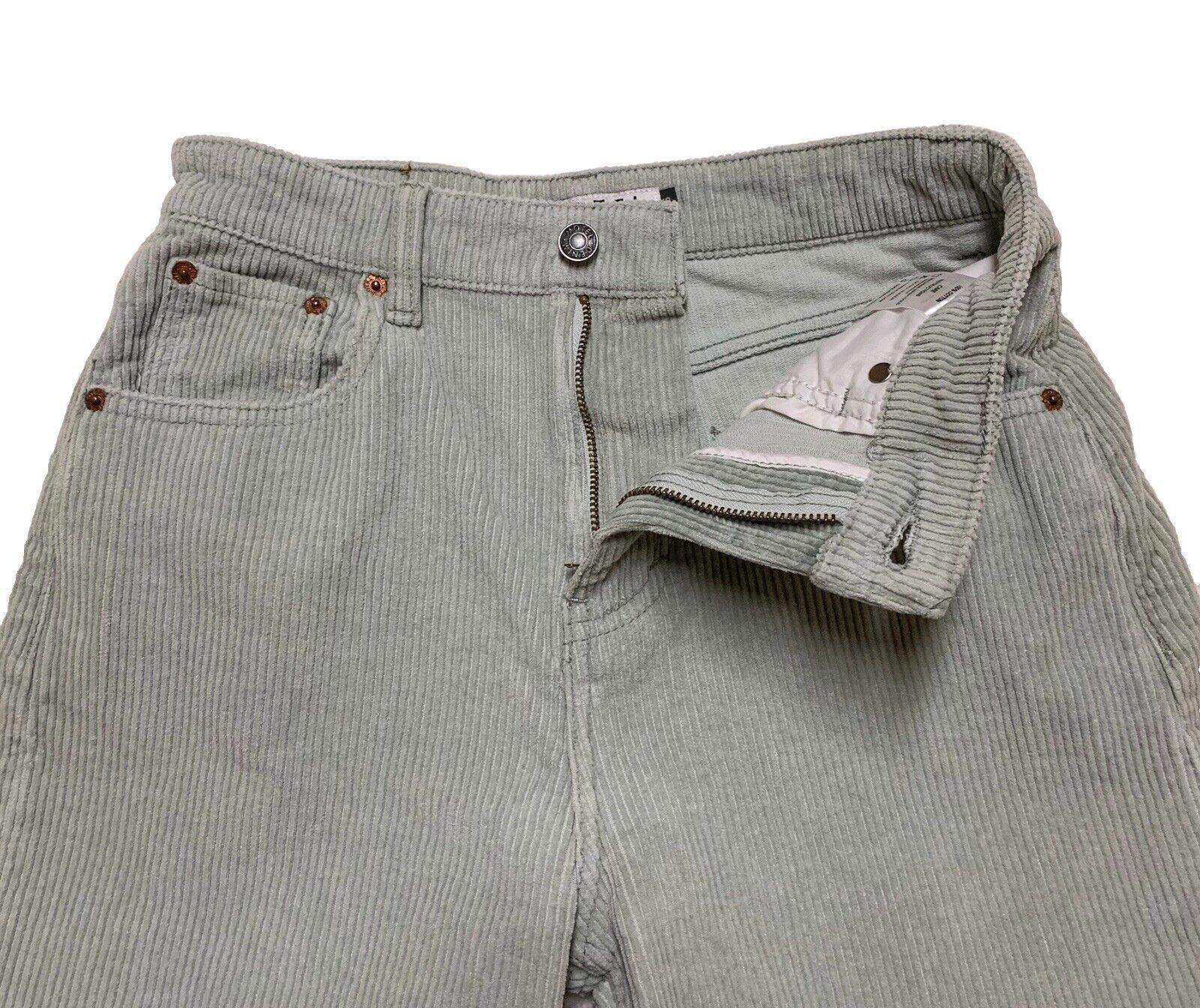 Motel Corduroy Pants Women’s XS Mint Green Wide Leg Light