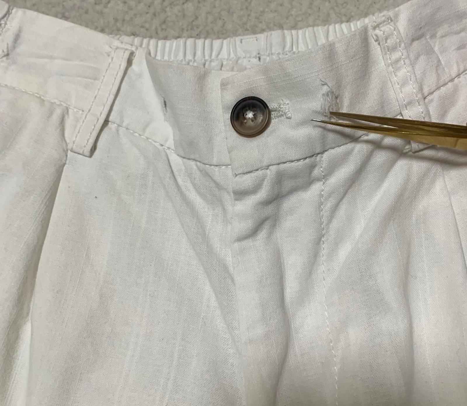 Dan John Men's White Cotton Elastic Waist Pants 36
