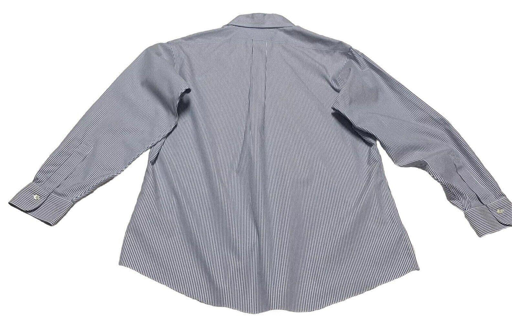 Brooks Brothers Regent Shirt Mens 16 1/2 - 34 Blue Striped Long Sleeve Non-Iron
