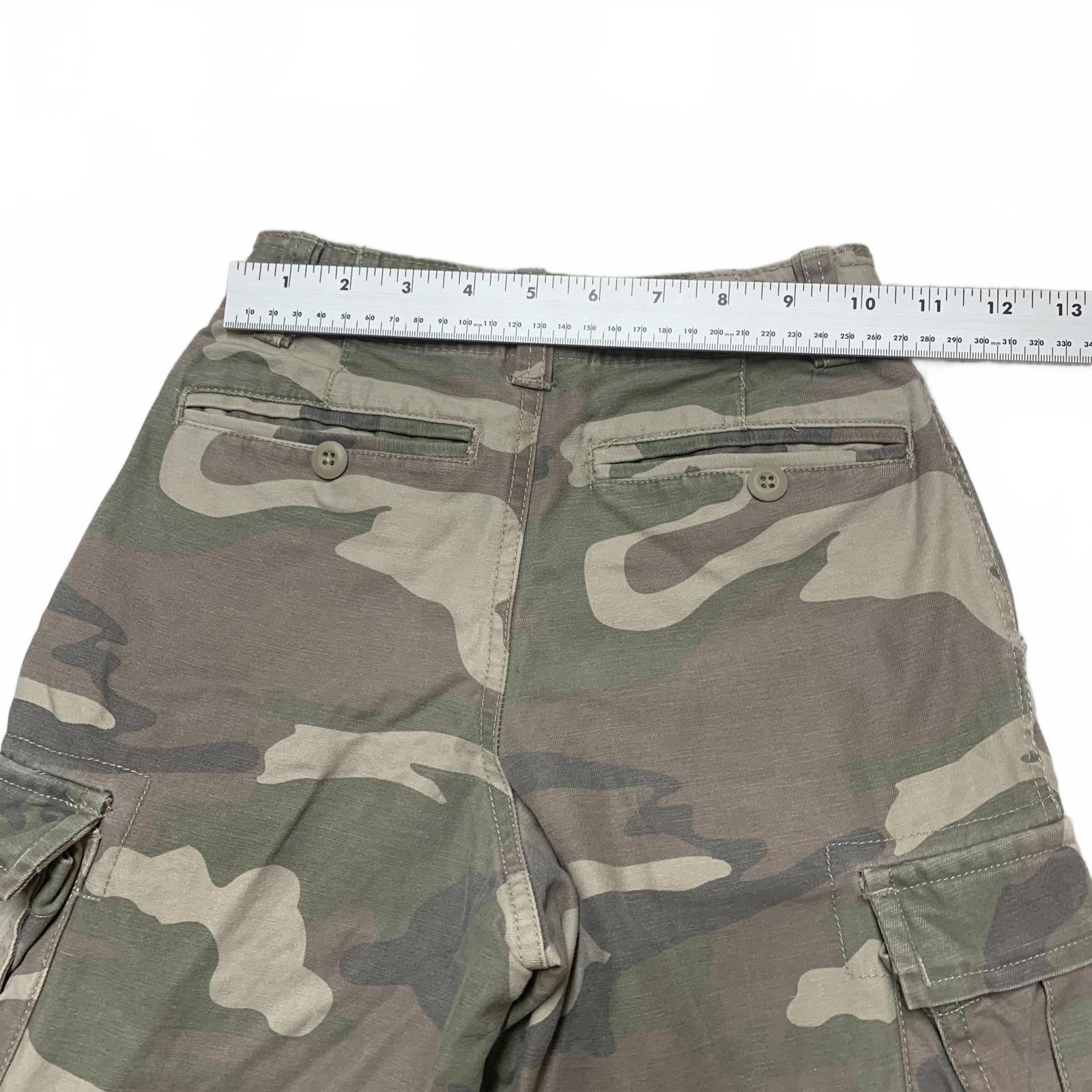Faded Glory Boys Size 6 Olive Green Vintage Camouflage Cargo Shorts