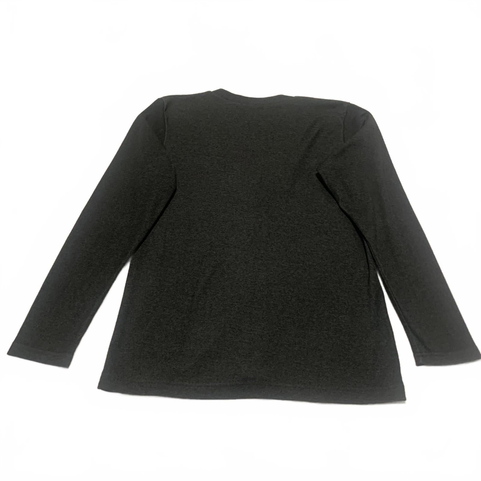 Flatseven Women's Size M Charcoal Gray Button Up Cardigan Sweater Minimalist