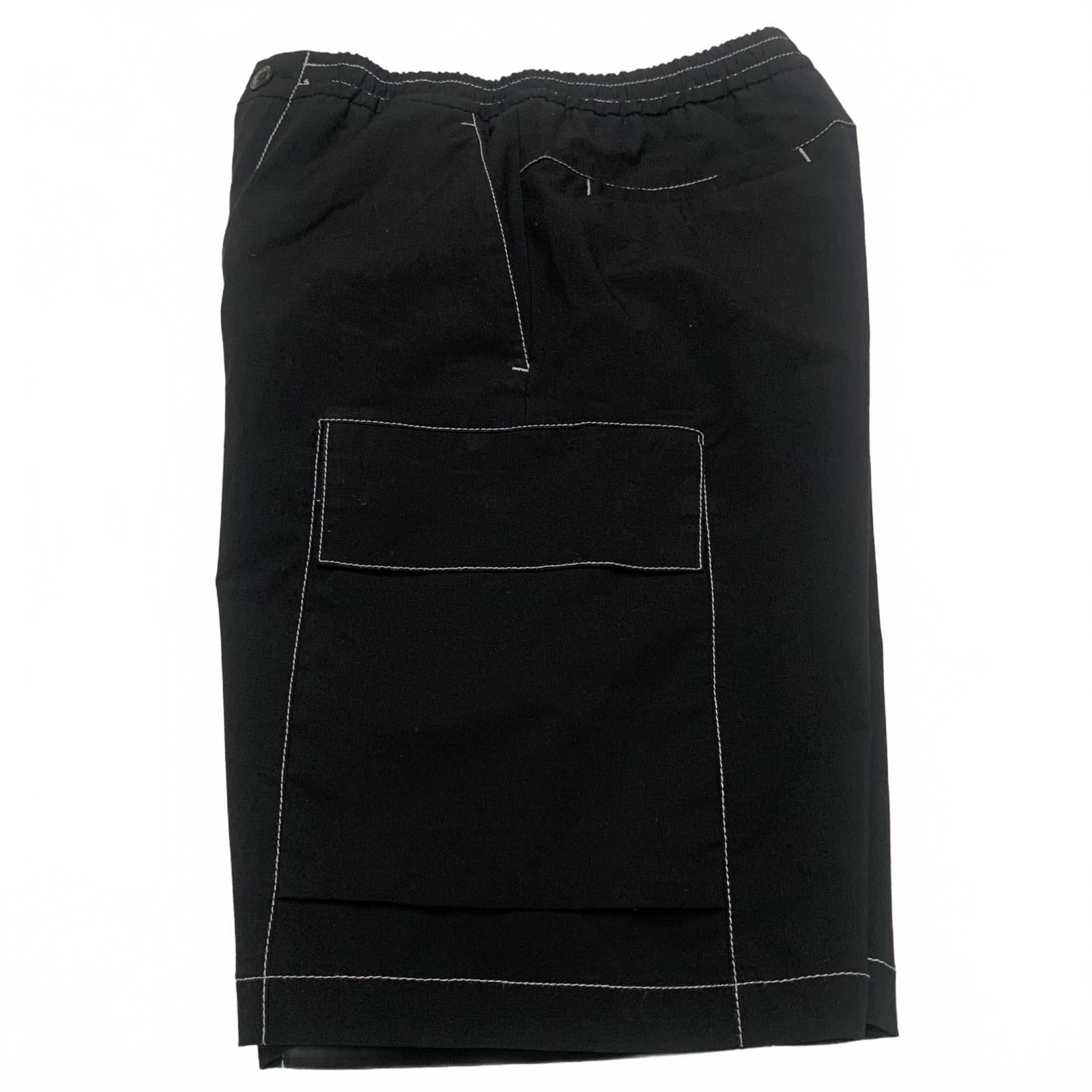 Zara Mens Sz Small Black Cargo Shorts Side Pockets W28