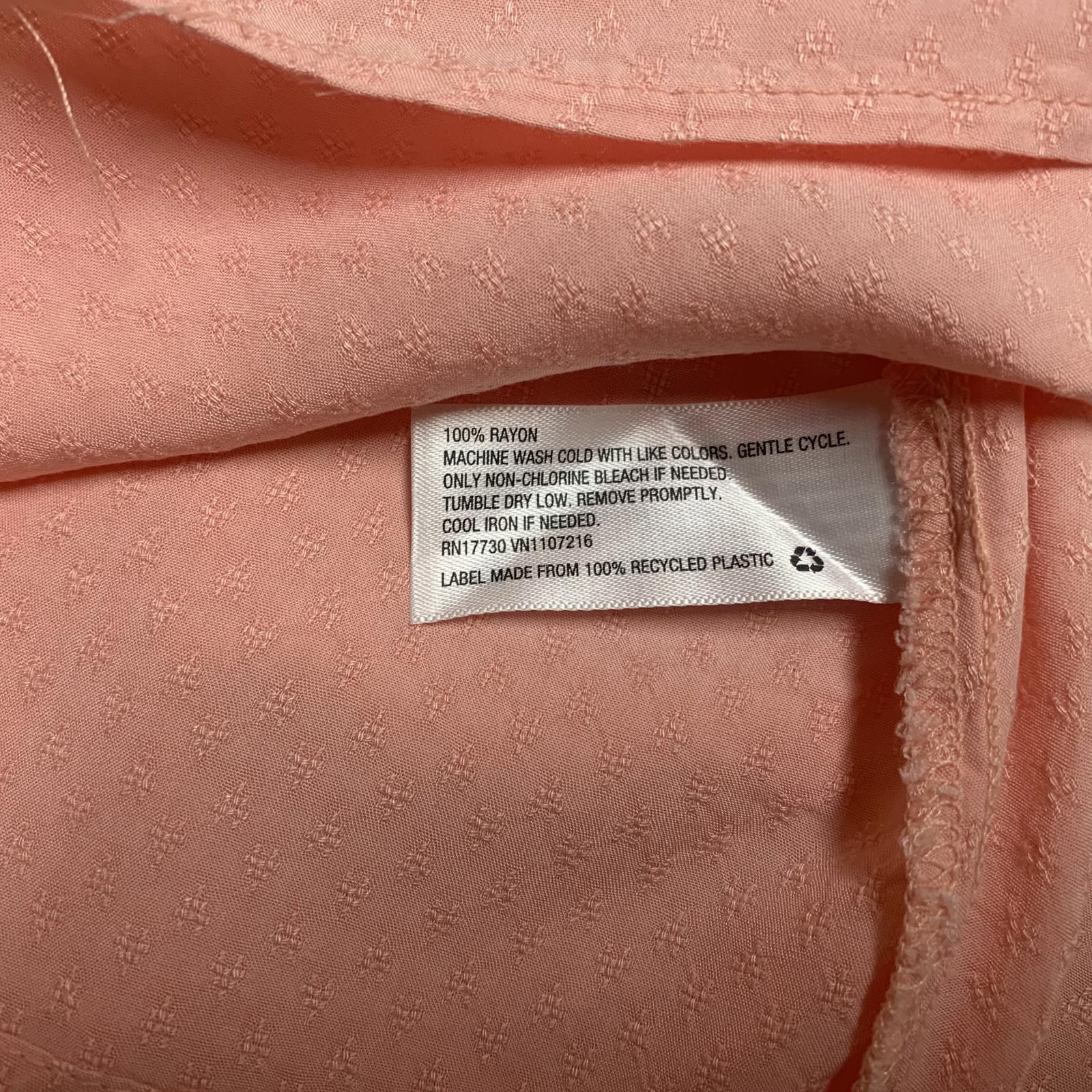Isabel Maternity Women's Size XXL Peachy Pink Peasant Shirt