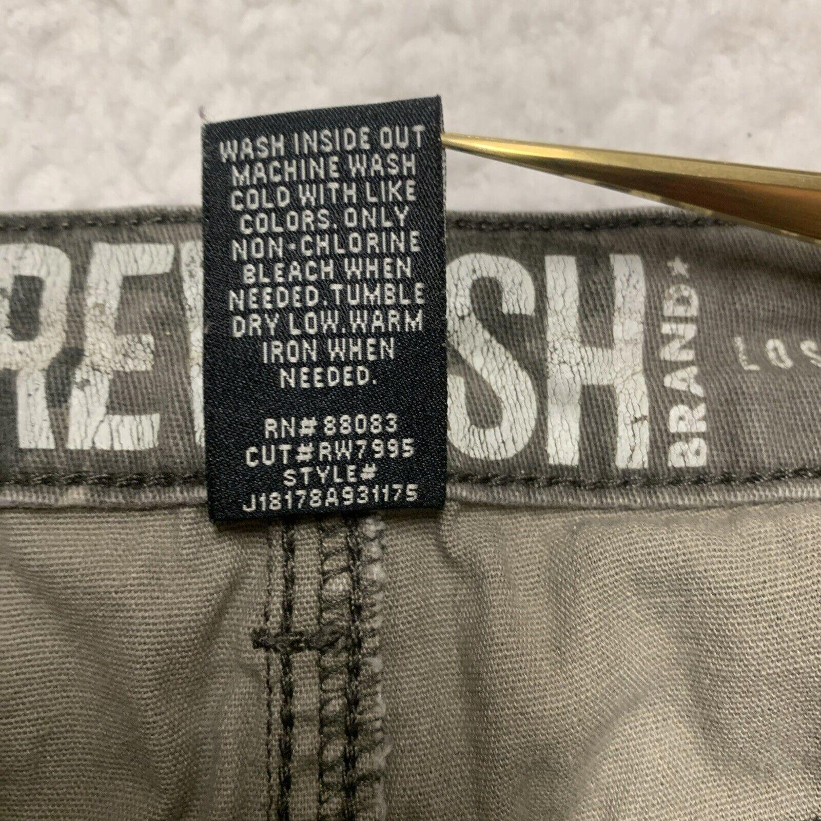 Rewash Brand Junior's Size 7/28 Olive Green Camo Print Straight Leg Pants