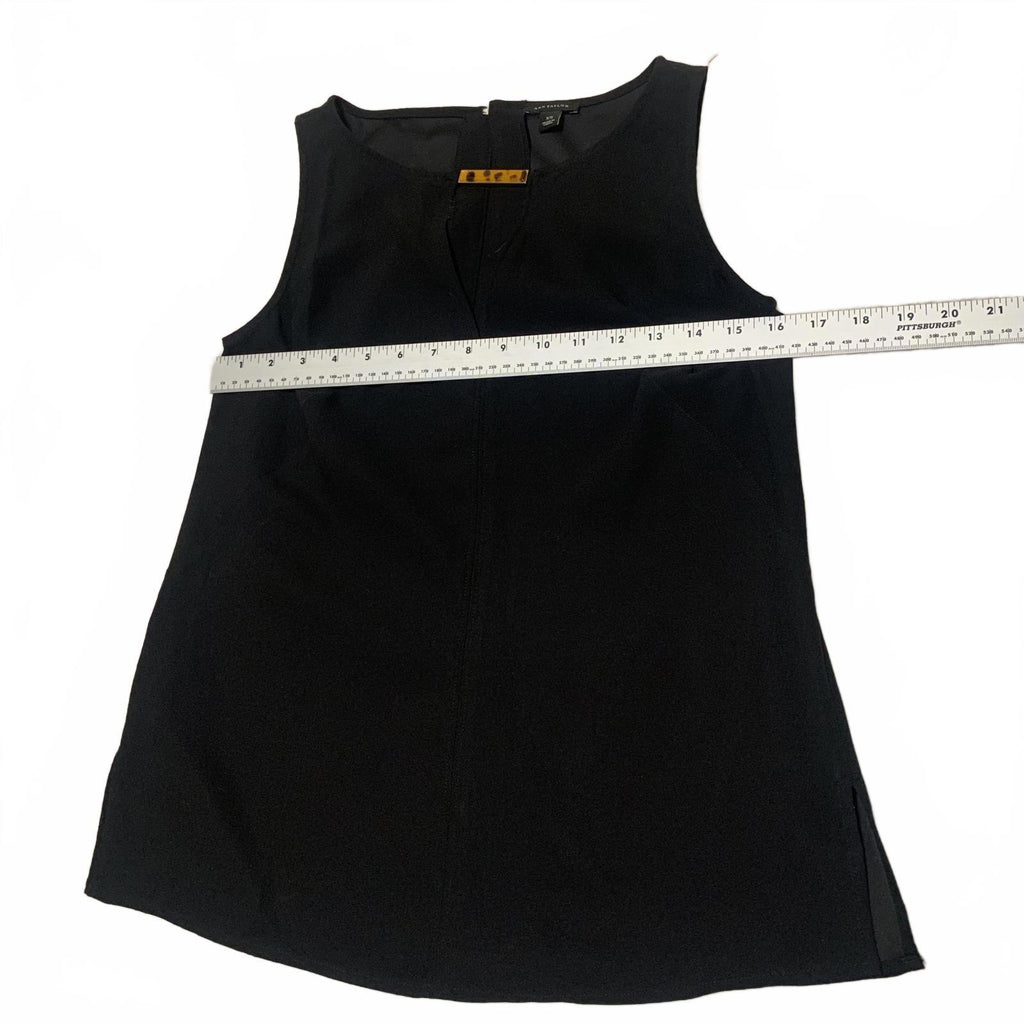 Ann Taylor Women's Size X-Small Black Sleeveless Blouse