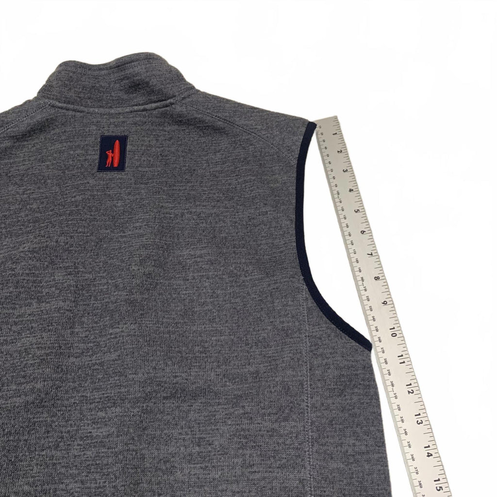 Johnnie-O West Coast Prep Men's Size Medium Grey Fleece Vest