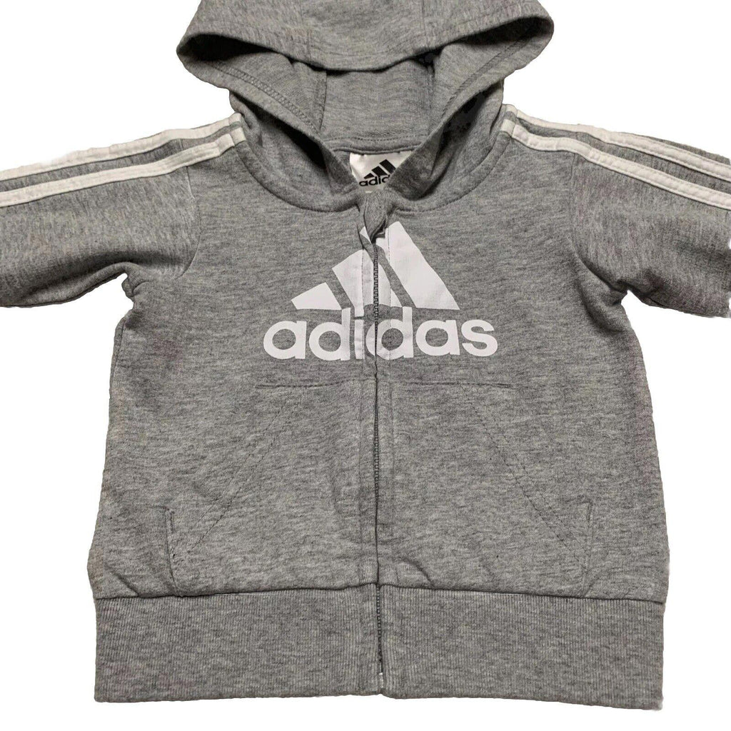 Adidas Infant Baby Size Size 3 Months Heather Gray Hoodie Sweater Full Zip