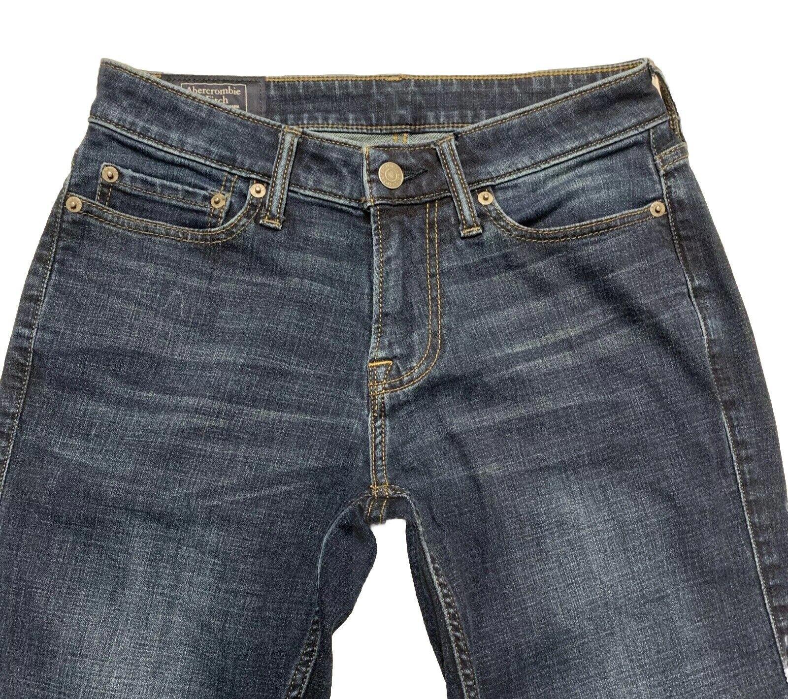 Abercrombie & Fitch Mens 26x30 Blue Jeans Rustin Athletic Slim Stretch