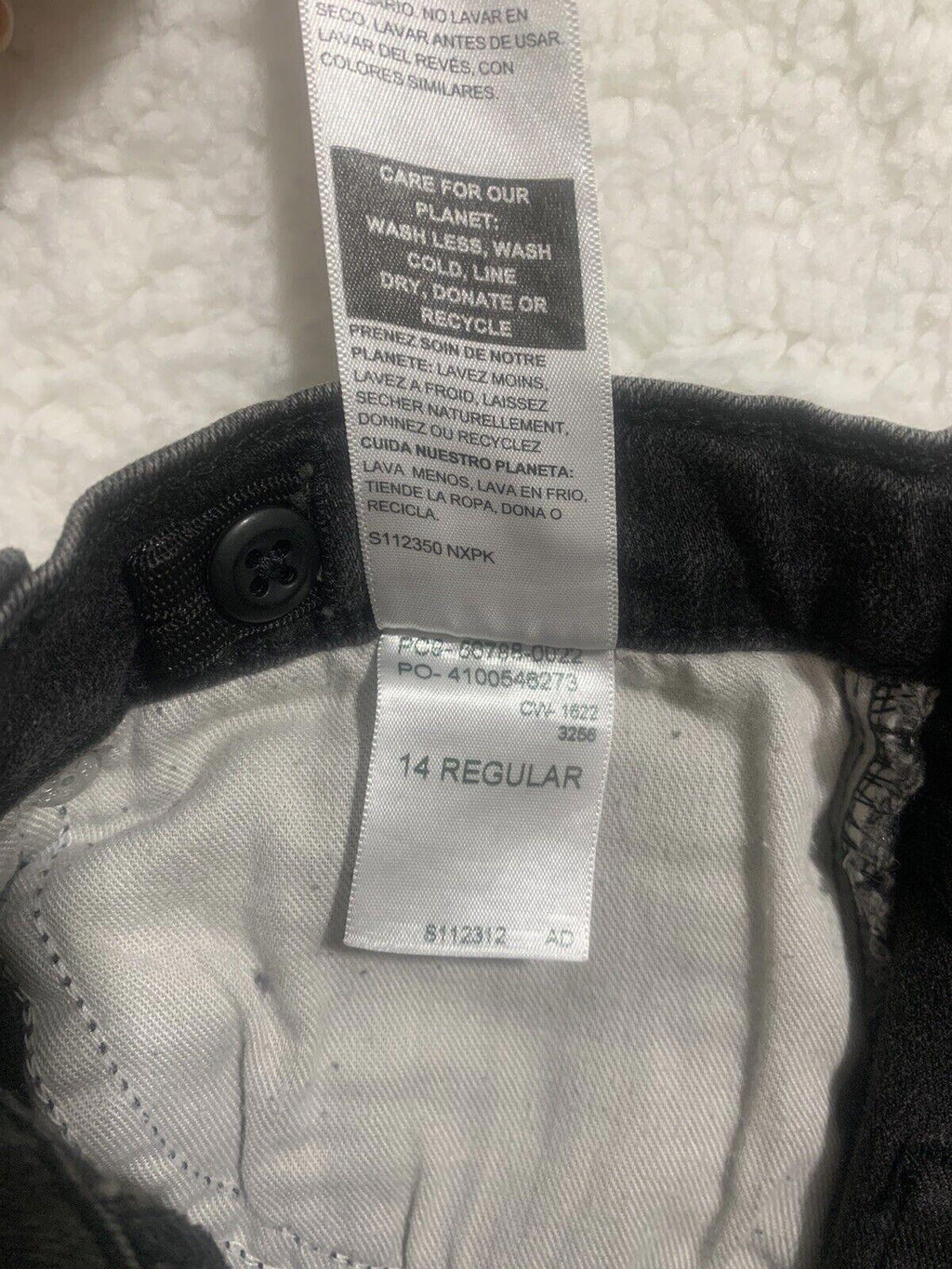 Levi Strauss Signature Boy 14R  Gray charcoal Jeans  Slim