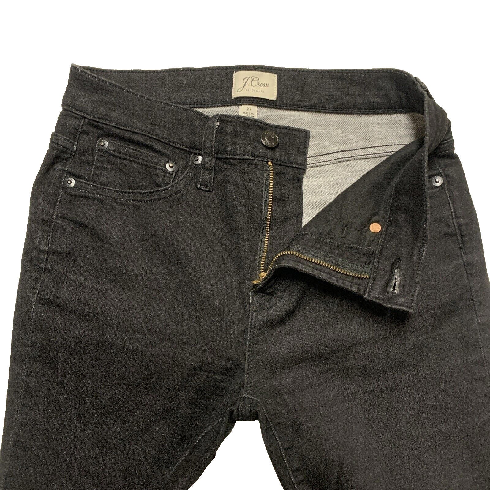 J.Crew Women Size 27 High Rise Skinny Jeans Black  Stretch