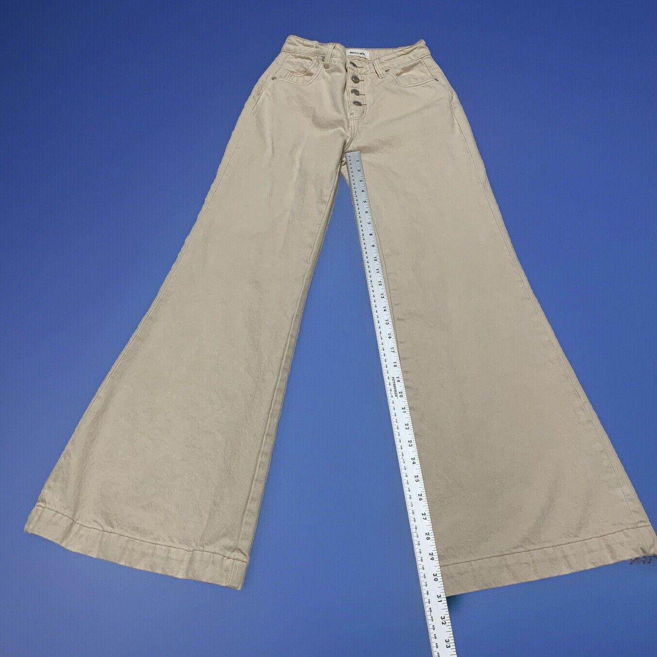 Rolla's Jeans Women’s Sz 25  Flare Beige  Button Up Fly Leg
