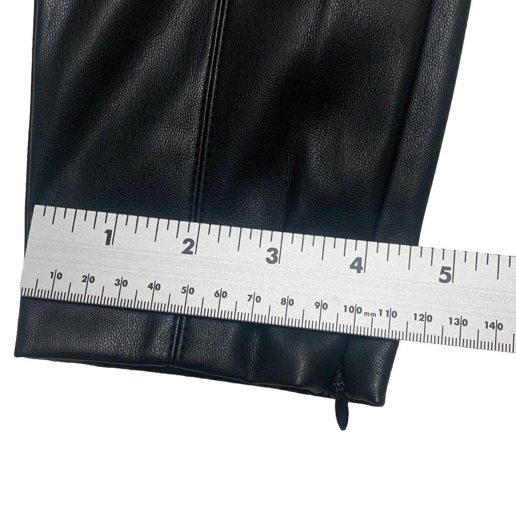 Zara Pants Women's Small Black Polyester/Faux Leather Ankle