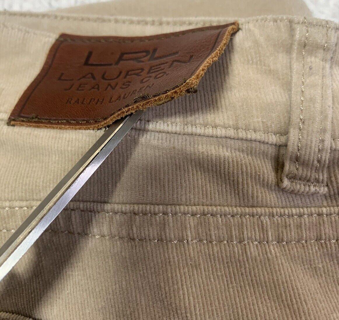 LRL Ralph Lauren Jeans Corduroy Pants Women's Size 10 Tan
