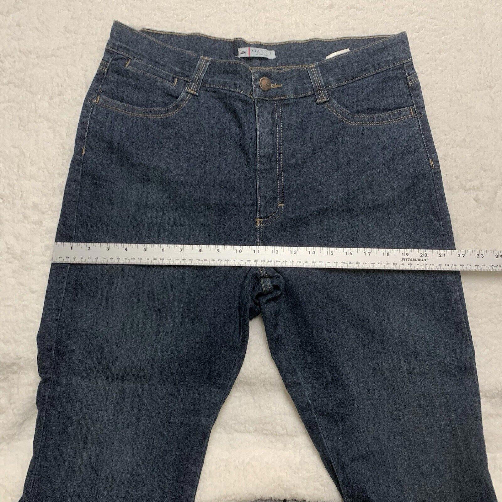LEE Jeans Women's Sz 18 Short Classic Fit Dark Blue