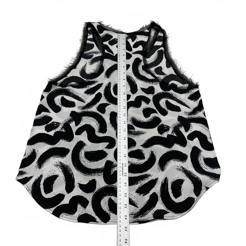 H&M Womens Size 8 Black White Abstract Print Women's Tank Top