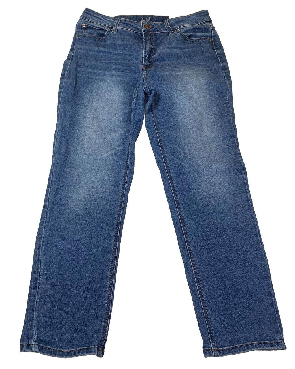Time And True Jeans Women 12 Blue Straight Leg  Dark Wash