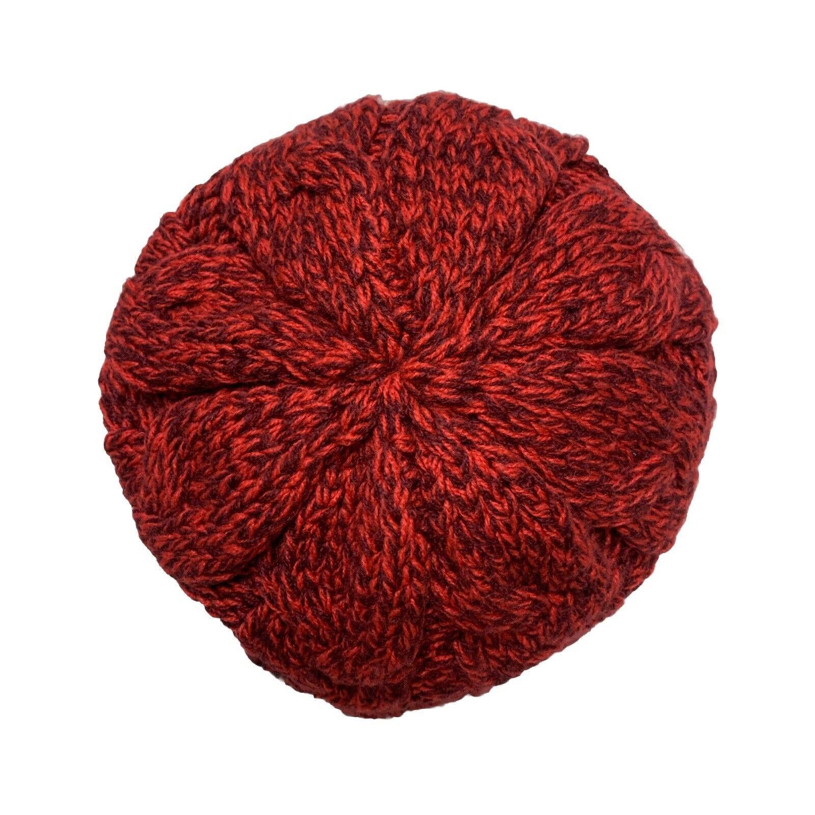 Under Armour Cable Knit Beanie Fleece Lined Red