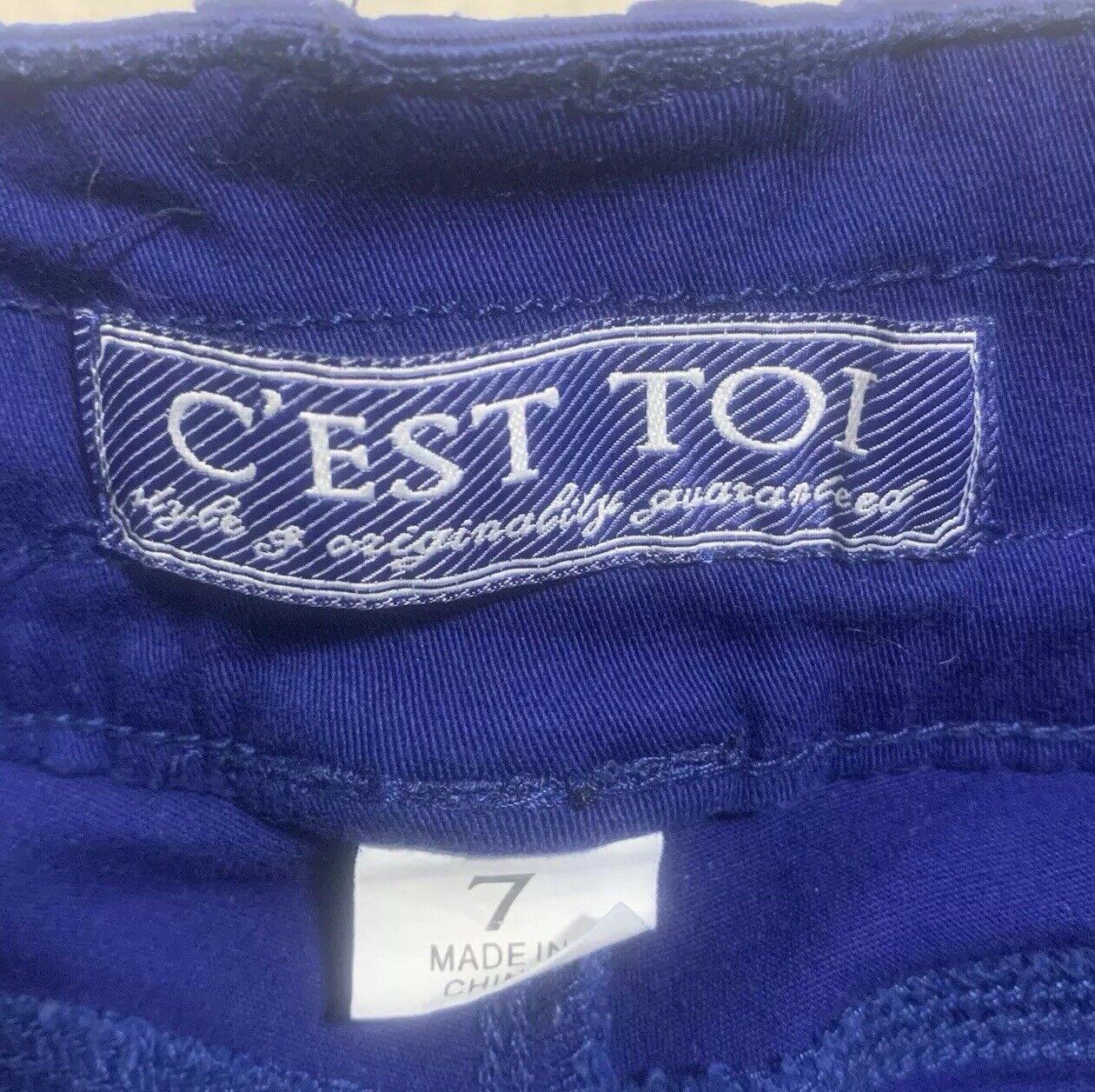 C est Toi Jeans Women’s Size 7  Blue Juniors Royal Denim