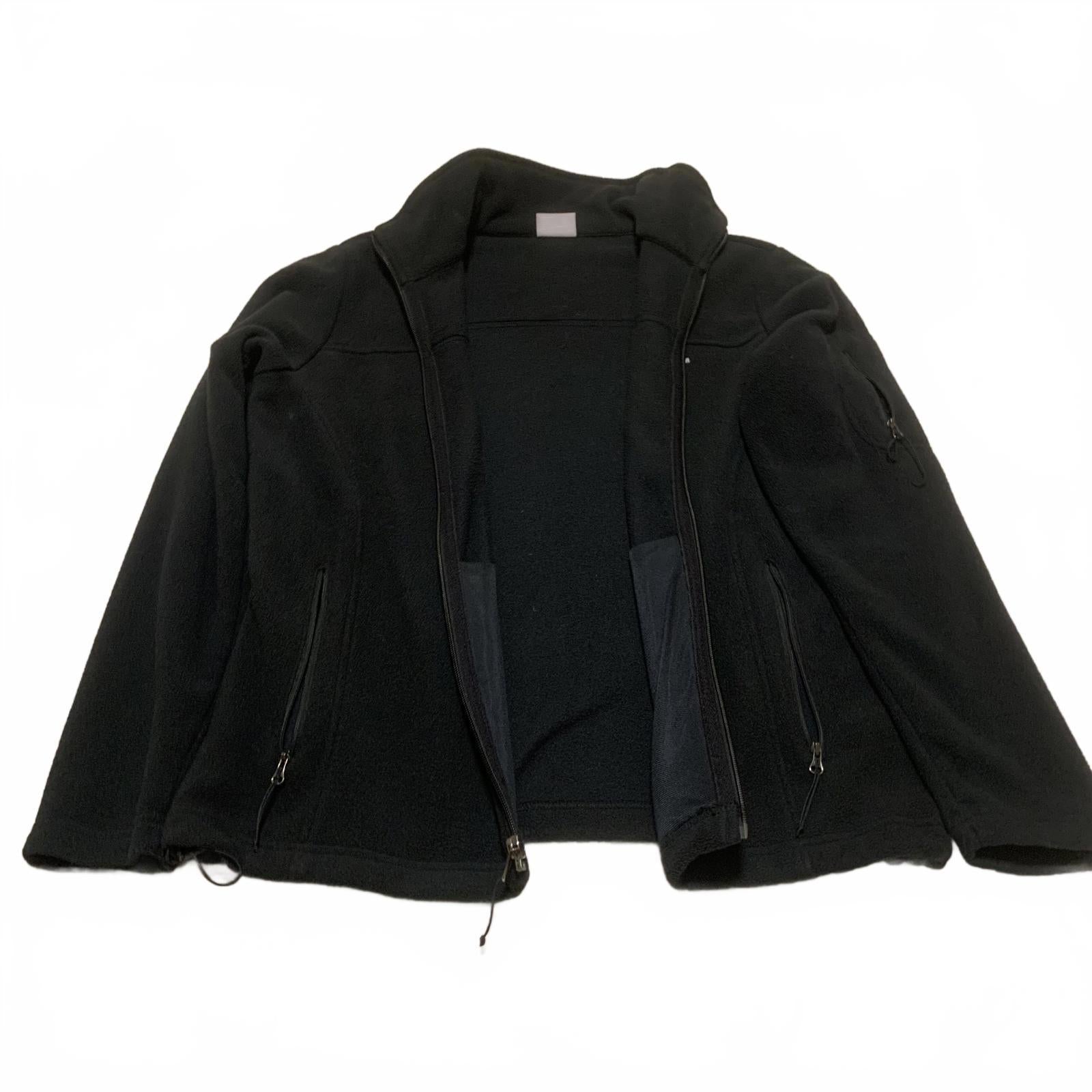 Columbia Women's Large Black Fleece Jacket Full Zip Outdoor Hiking Warm Layer