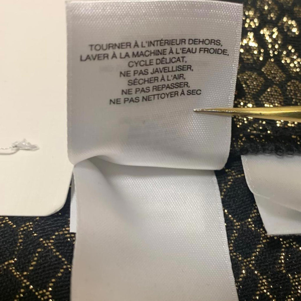 Anne Klein Womens Size 8 Metallic Gold Black Snake Skin Patterned Pants