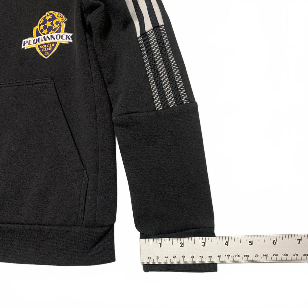 Adidas Youth Medium Black Soccer Club Hoodie Pequanock No 25
