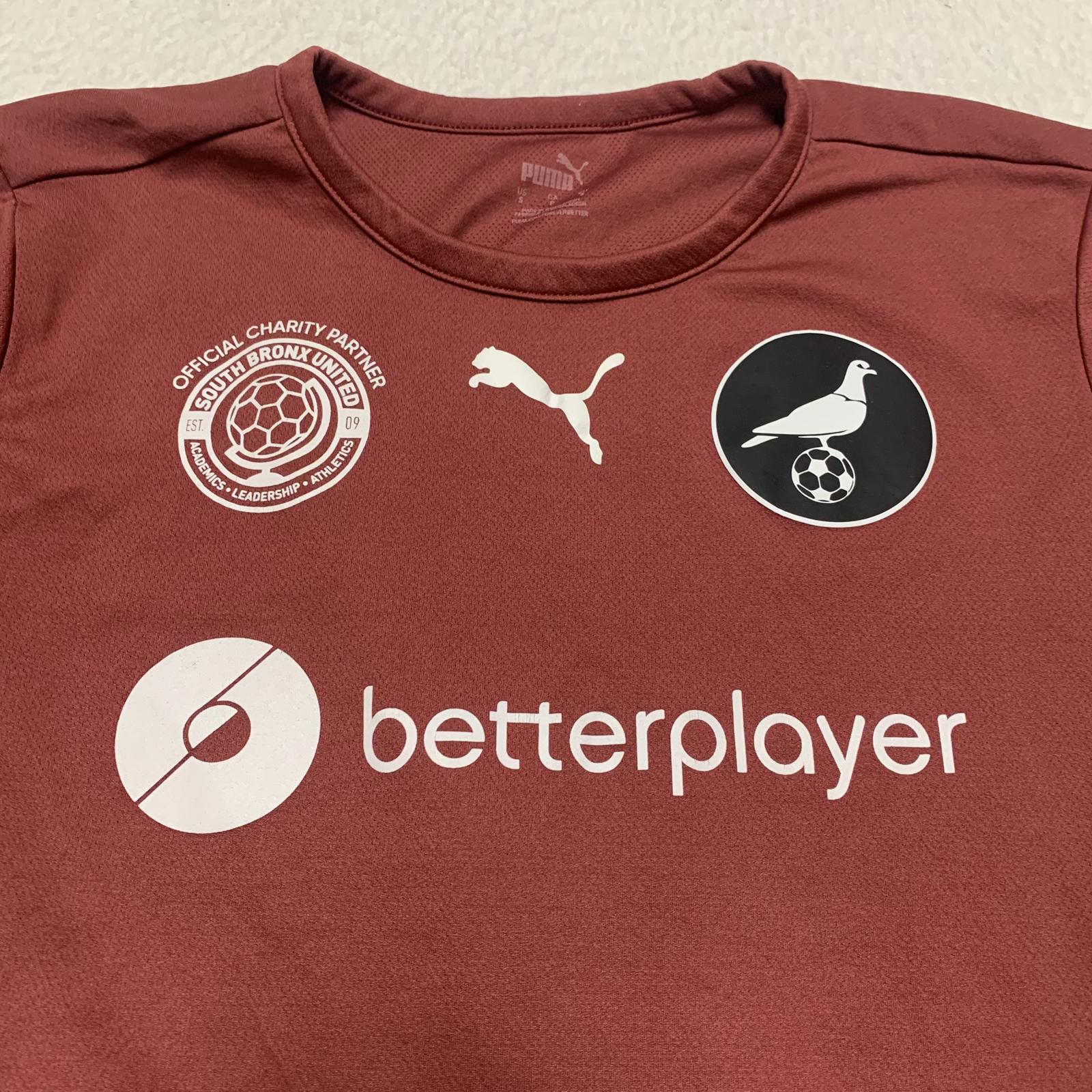 PUMA NYC Footy Soccer Men's Jersey Size S Burgundy